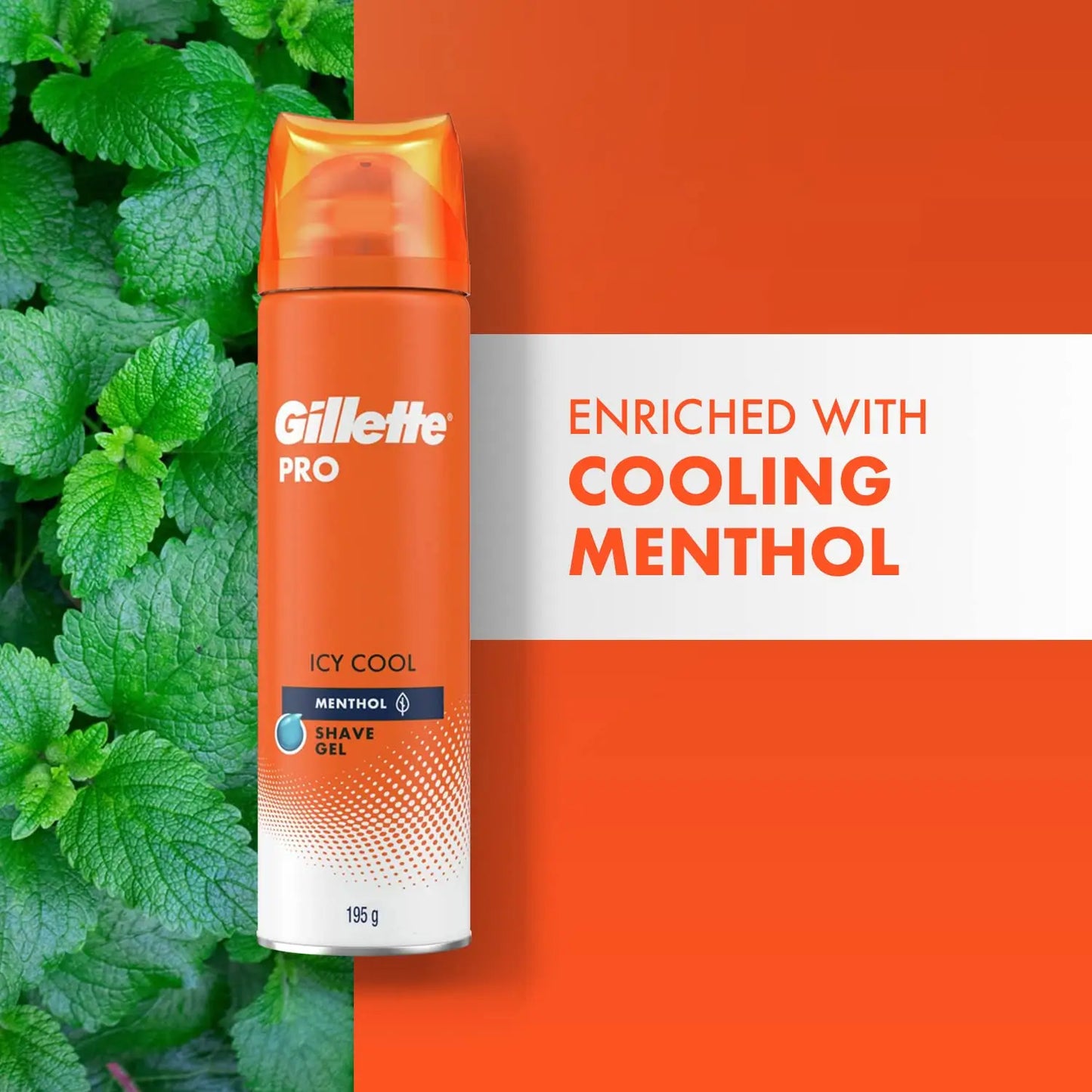 Gillette PRO SHAVING GEL ICY COOL WITH MENTHOL