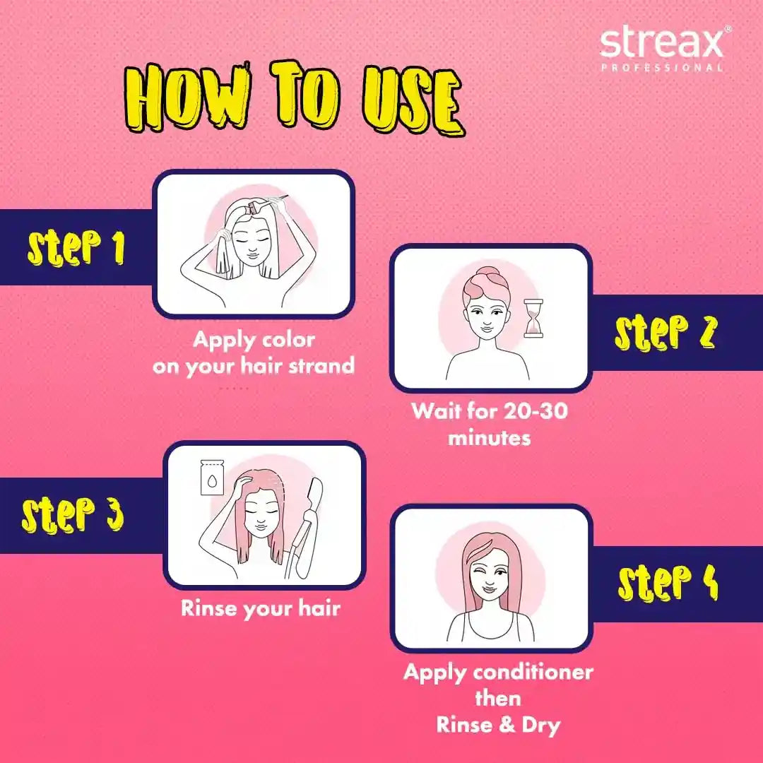 Streax Professional Hold and Play Funky Colours - Groovry Pink