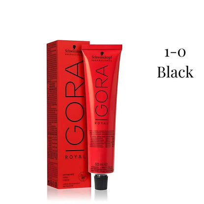 Schwarzkopf Igora Royal Permanent Hair Color 1-0 Black Natural 60ml