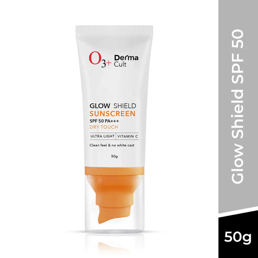 O3+ Derma Cult Glow Shield Sunscreen SPF 50 PA+++