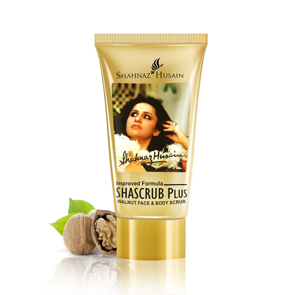 Shahnaz Husain Shascrub Plus - Walnut Face & Body Scrub | 40g