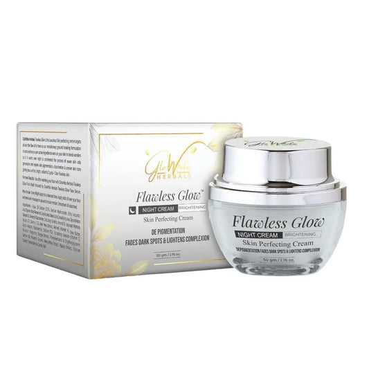 GloWhite Herbals Flawless Glow Night Cream With Retinol, Niacinamide & Vitamin-C, All Skin Types, 50g