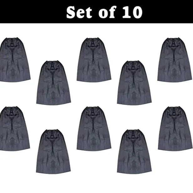 Non Woven Disposable Black Gown (PACK OF 10)