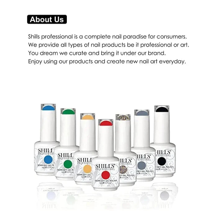 Shills Professional UV Led Soak Off Gel Polish -  (201-250 Shades)