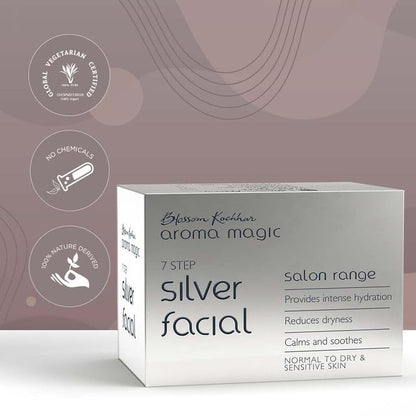 Aroma Magic Blossom Kochhar Silver Facial Kit 7-Step Salon Range (5 Facials)