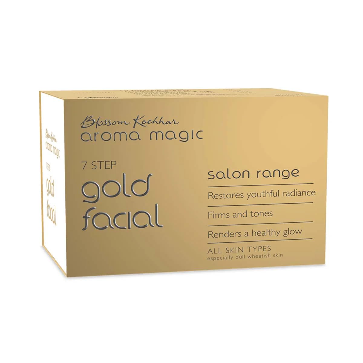 Aroma Magic Blossom Kochhar Gold Facial Kit 7-Step Salon Range (5 Facials)