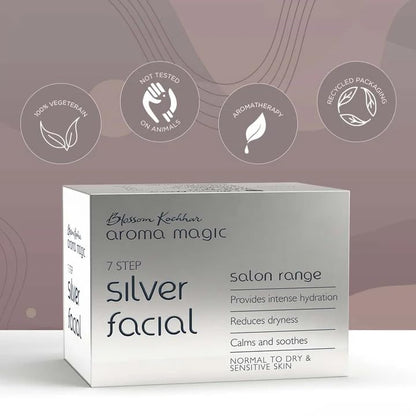 Aroma Magic Blossom Kochhar Silver Facial Kit 7-Step Salon Range (5 Facials)