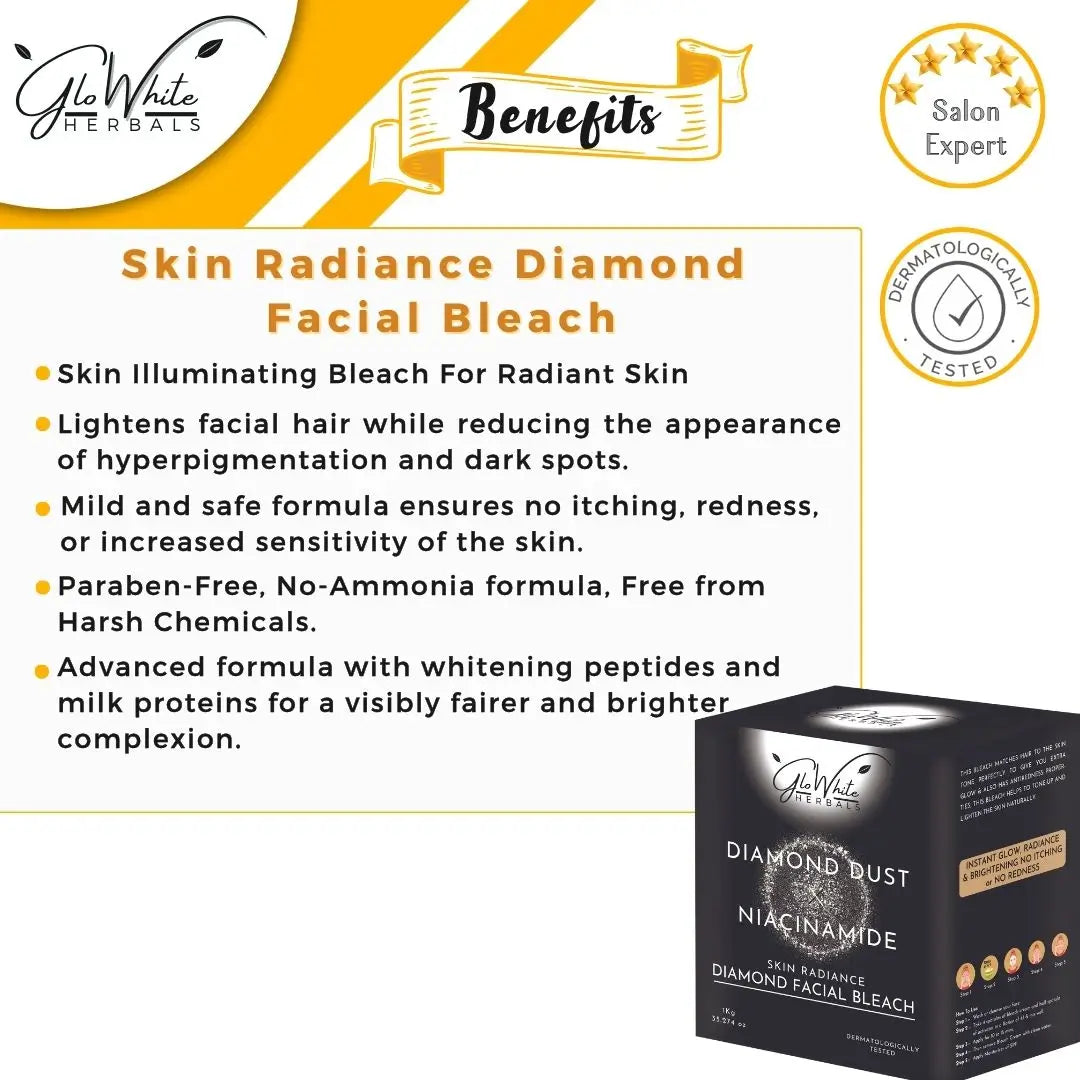 GloWhite Herbals Advance Diamond Bleach For Face, 360g