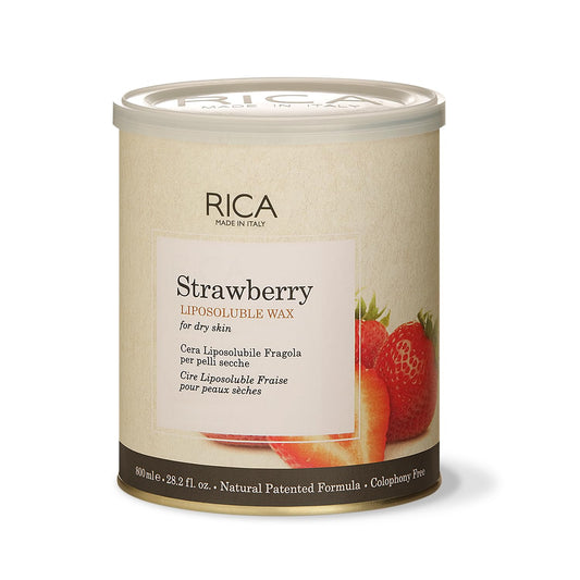 Rica Strawberry Wax | Liposoluble Wax For Dry Skin - 800ml