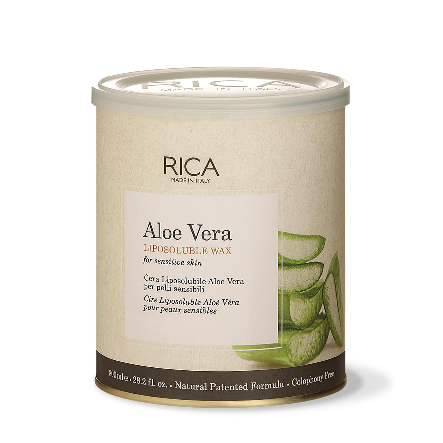 Rica Aloe Vera Wax | Liposoluble Wax For Sensitive Skin - 800ml