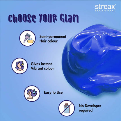 Streax Professional Hold & Play Funky Colours - Wonder Blue