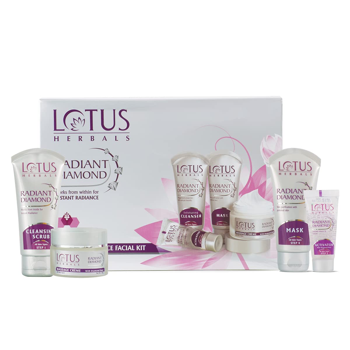 Lotus Herbals Radiant Diamond Facial Kit Cellular Radiance 170g