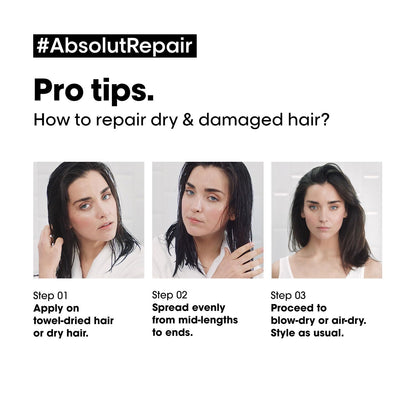 L'Oreal Professionnel Absolut Repair 10-in-1 Leave-in Serum for Dry & Damaged Hair - 90ml