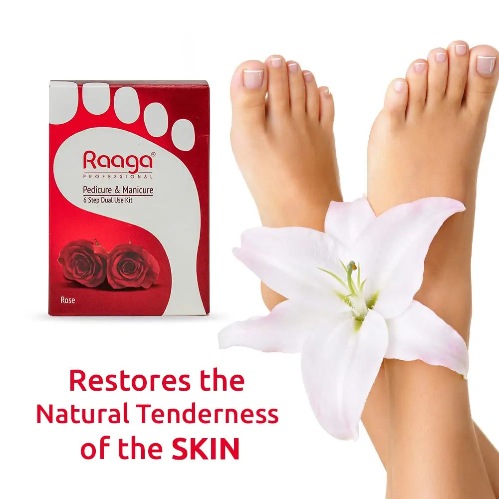 Raaga Professional Manicure Pedicure Rose 12 Sachets 63g