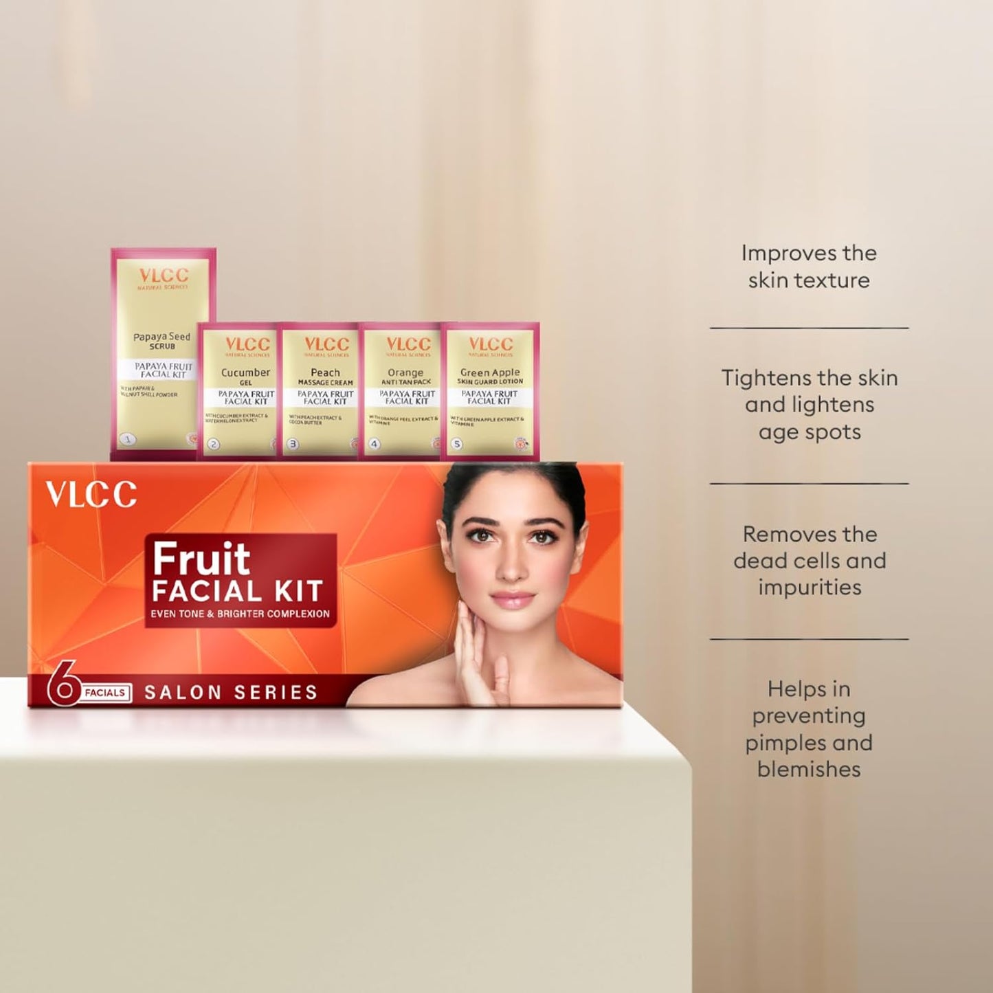 VLCC Salon Series Fruit Facial Kit - ( 6 Facials ) - 300g