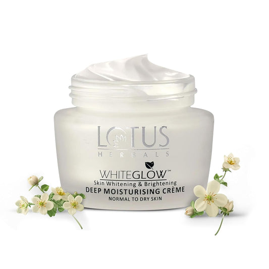 Lotus Herbals WhiteGlow Deep Moisturising cream, SPF 20, Face cream for Dry skin, 60g