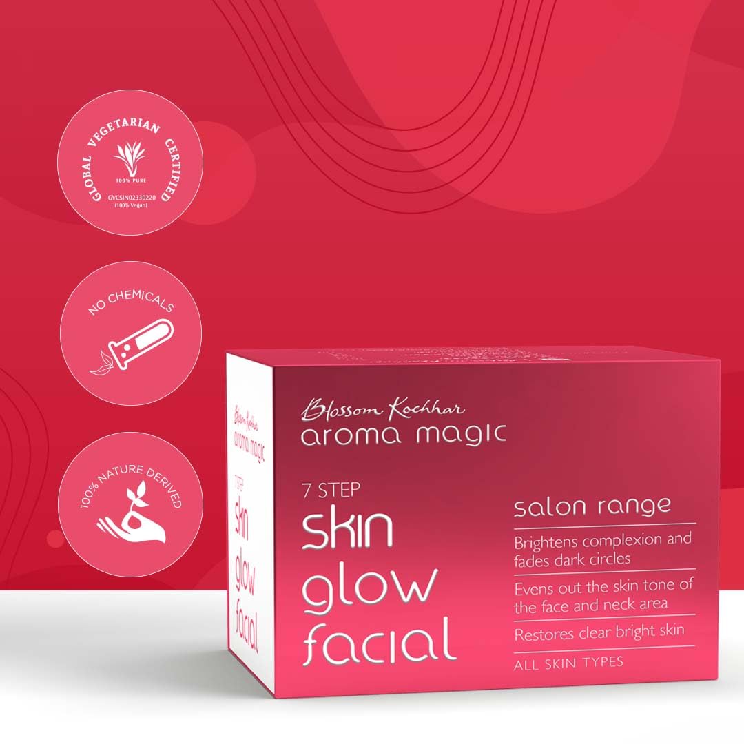 Aroma Magic Blossom Kochhar Skin Glow Facial Kit 7-Step Salon Range (5 Facials)