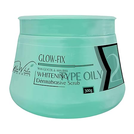 GloWhite Herbals Glow-Fix Whitening Dermabrasive Scrub for Oily Skin | 300g