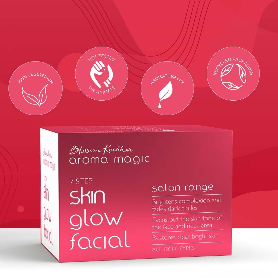 Aroma Magic Blossom Kochhar Skin Glow Facial Kit 7-Step Salon Range (5 Facials)