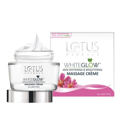 Lotus Herbals Whiteglow Skin Whitening & Brightening Massage Creme, 60g