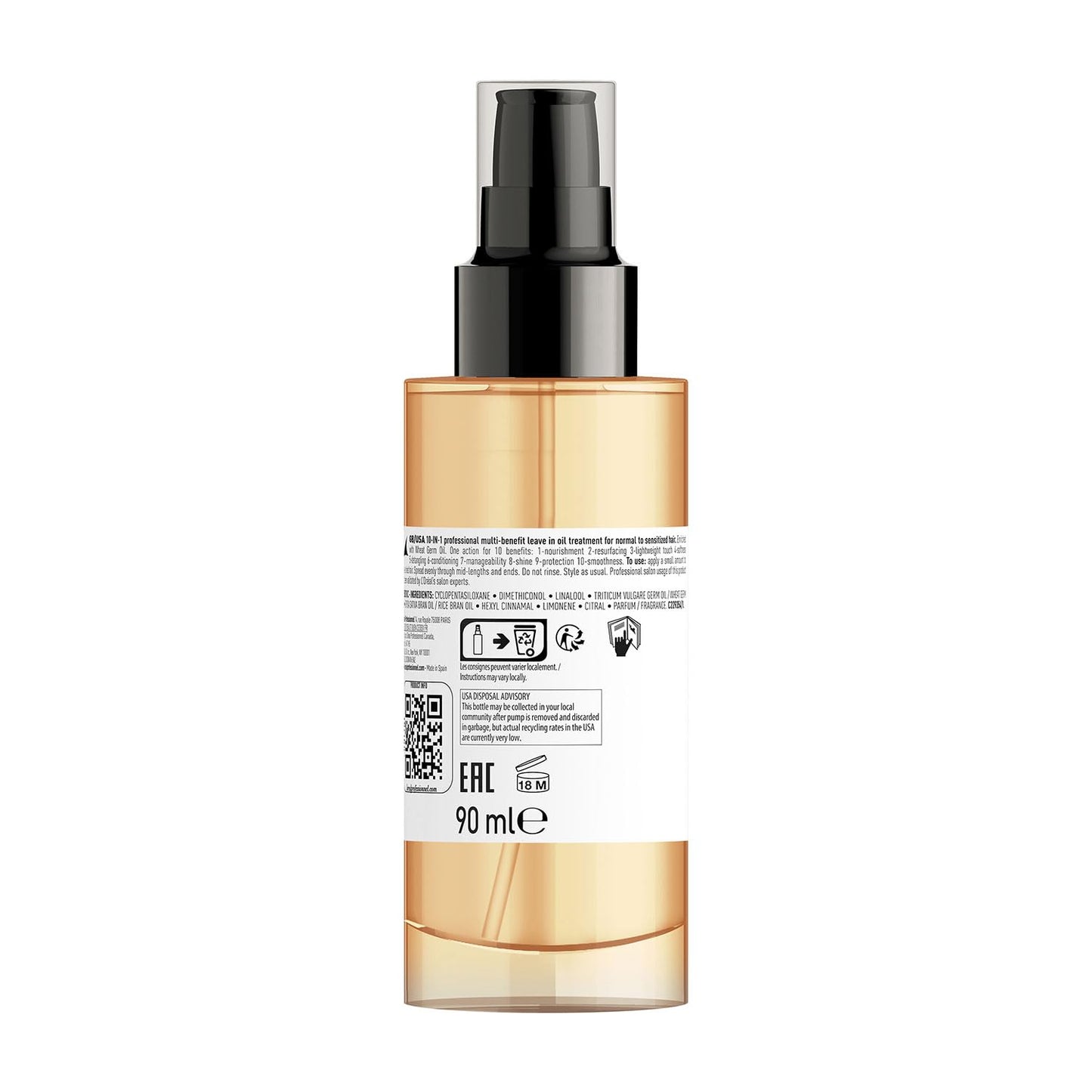 L'Oreal Professionnel Absolut Repair 10-in-1 Leave-in Serum for Dry & Damaged Hair - 90ml