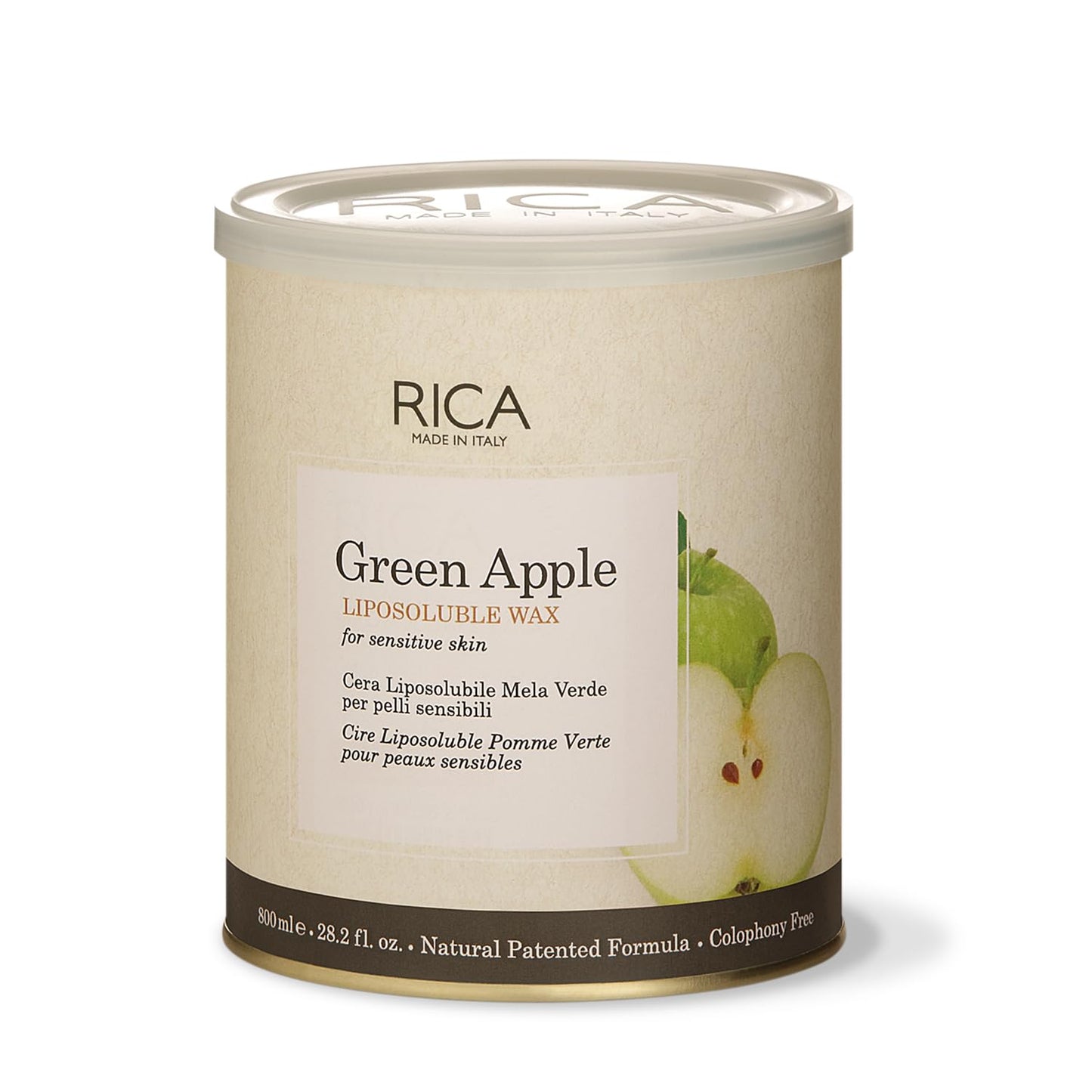 Rica Green Apple Wax | Liposoluble Wax For Sensitive Skin - 800ml