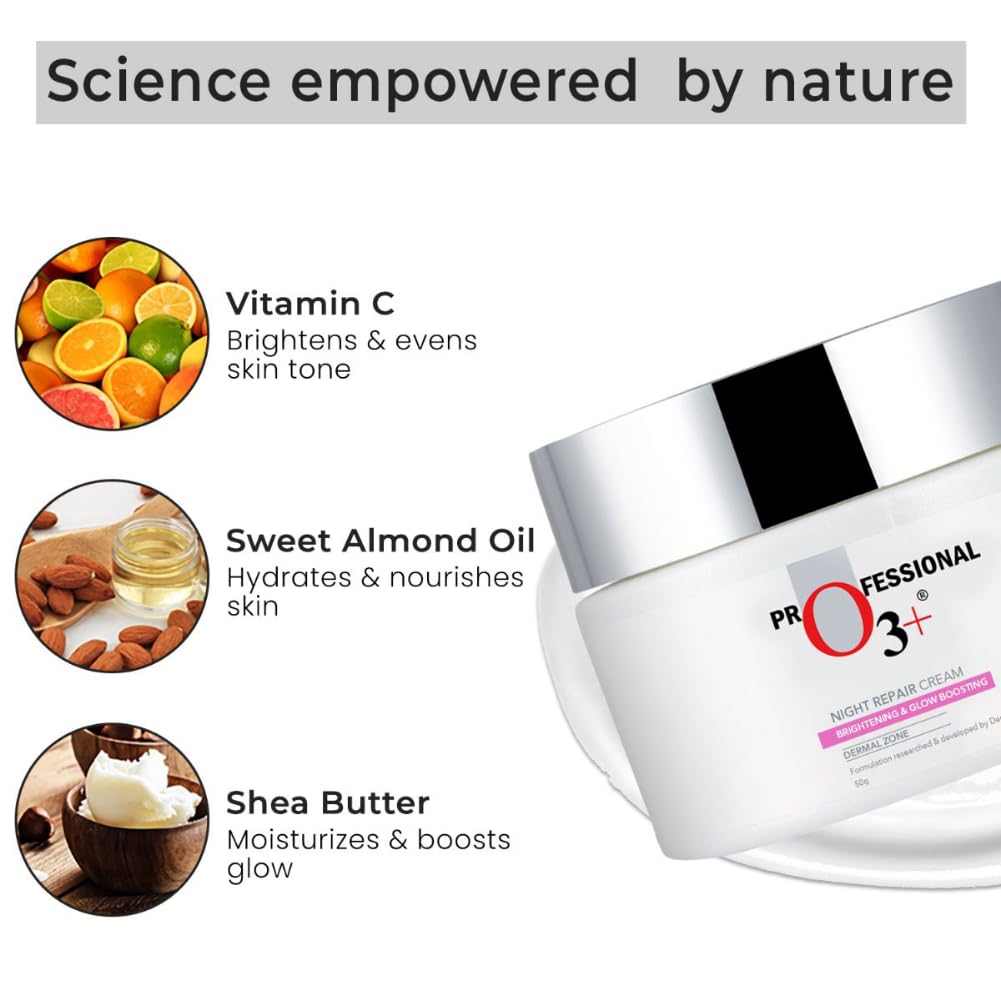 O3+ Night Repair Cream for Smoother & Radiant Skin (50g)