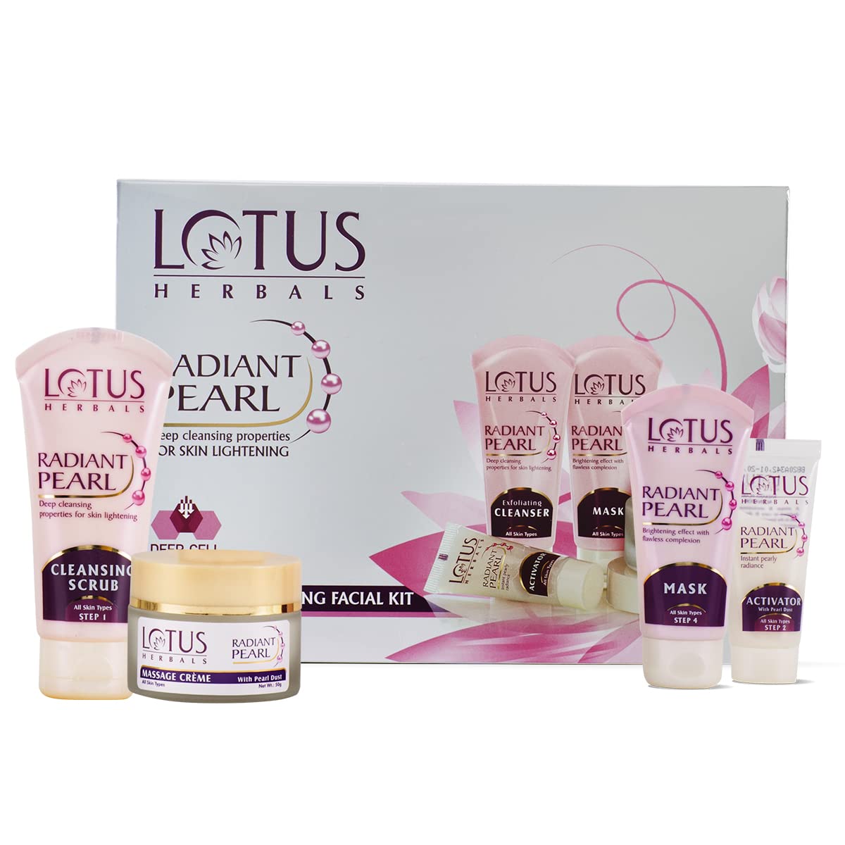 Lotus Herbals Radiant Pearl Cellular Facial Kit | 170g