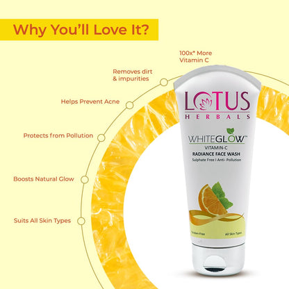 Lotus Herbals WhiteGlow Vitamin C Radiance Face Wash | 100g