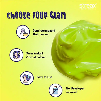 Streax Professional Hold & Play Funky Colour - Perky Green