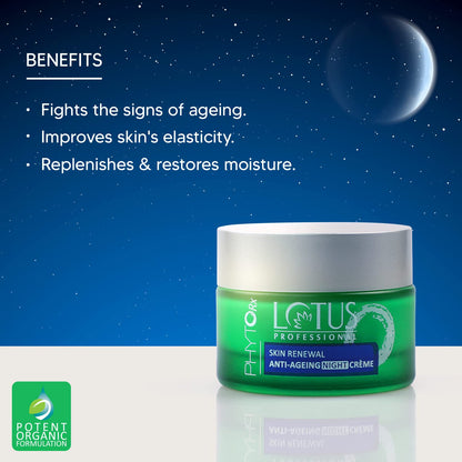 Lotus Professional Phyto Rx Skin Renewal Anti Ageing Night Cream, 50g