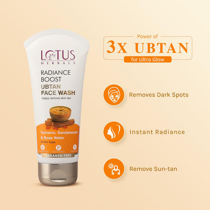 Lotus Herbals Radiance Boost Ubtan Face Wash