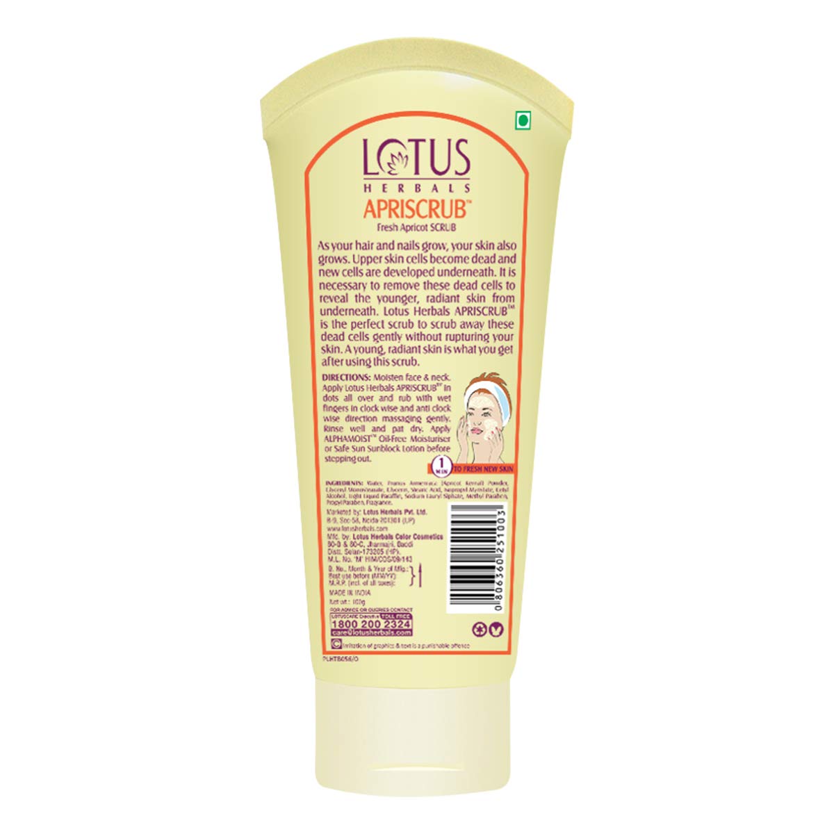 Lotus Herbals Apriscrub Fresh Apricot Face Scrub