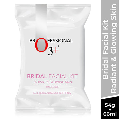 O3+ Bridal Facial Kit for Radiant & Glowing Skin - (60g+69ml, Single Use)