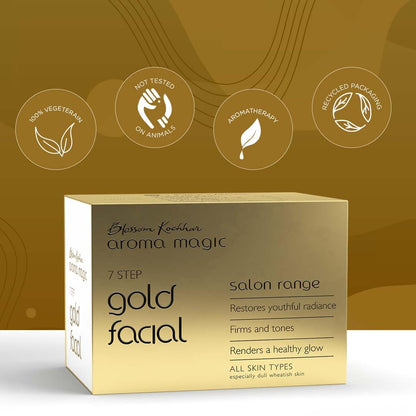 Aroma Magic Blossom Kochhar Gold Facial Kit 7-Step Salon Range (5 Facials)