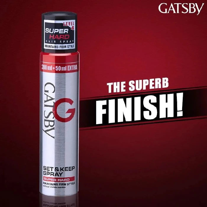 Gatsby Set And Keep Spray Super Hard, 250ml