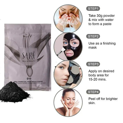 Sara Charcoal Base Line Facial Mould Mask