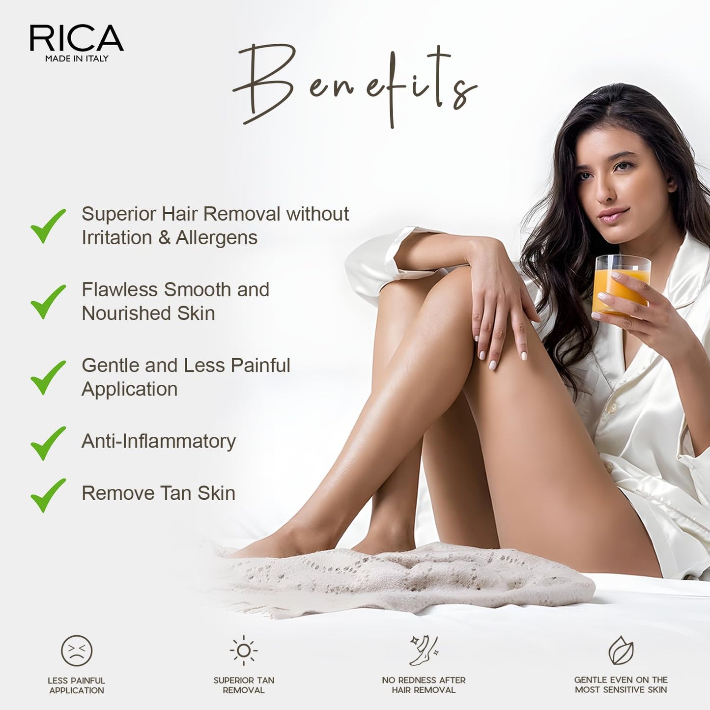 Rica Argan Oil Wax | Liposoluble Painless Hair Removal Wax - 800ml