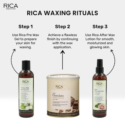 Rica Dark Chocolate Wax | Liposoluble Wax For Dry Skin - 800ml