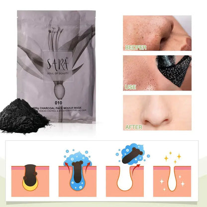 Sara Charcoal Base Line Facial Mould Mask