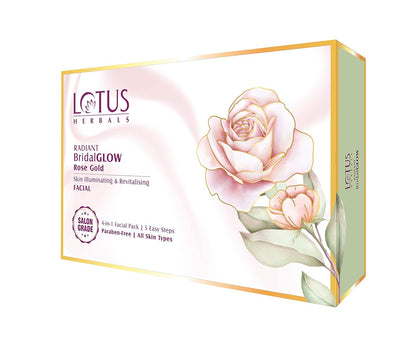 Lotus Herbals Radiant Bridal GLOW Rose Gold Skin Illuminating Facial Kit