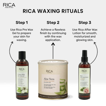 Rica Aloe Vera Wax | Liposoluble Wax For Sensitive Skin - 800ml