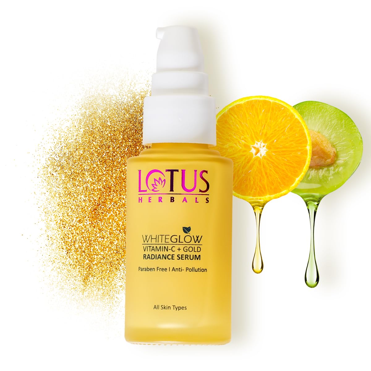 Lotus Herbals WhiteGlow Vitamin C and Gold Radiance Face Serum | 30ml