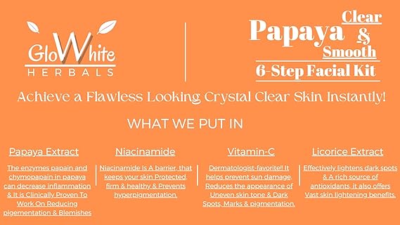 GloWhite Herbals Papaya De-Pigmentation Facial Kit