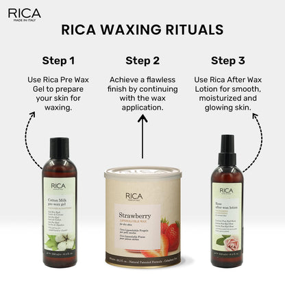 Rica Strawberry Wax | Liposoluble Wax For Dry Skin - 800ml