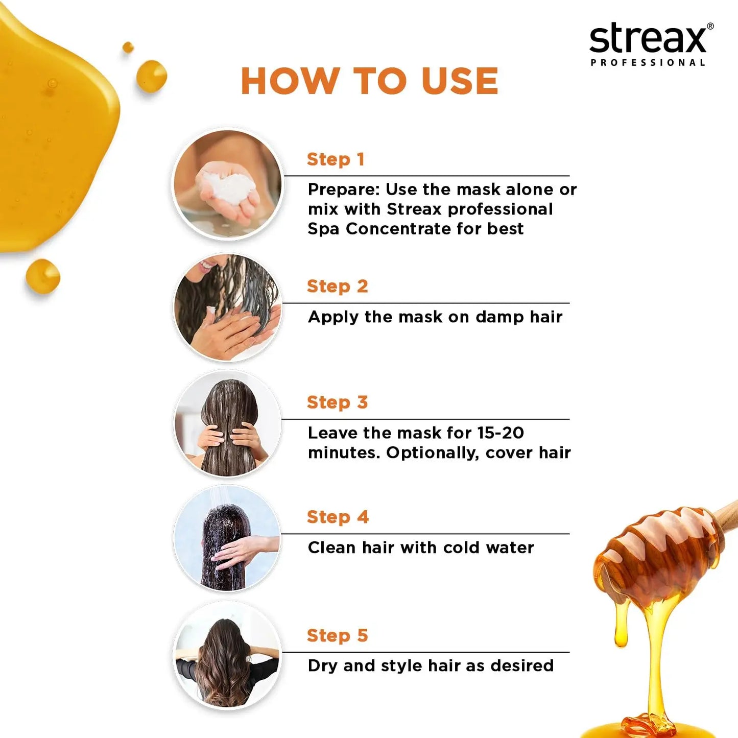 Streax Spa Nourishment Hair Masques with Honey & Vitamin E