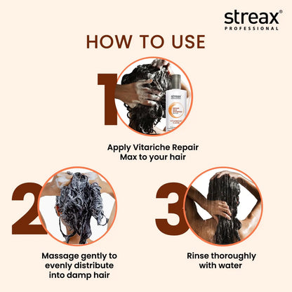 Streax Professional Vitariche Care Repair Max Shampoo