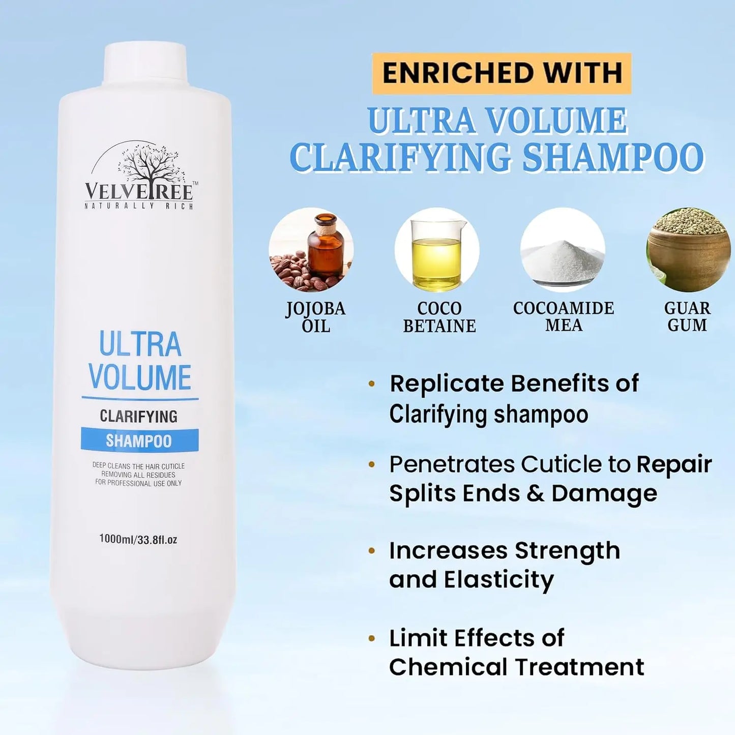 Velvetree Ultra Volume Clarifying keratin Shampoo