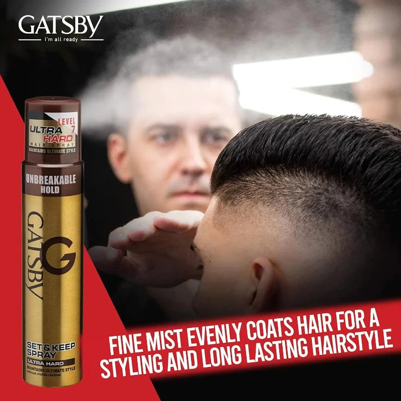 Gatsby Set & Keep Hair Spray - Ultra Hard 250ml