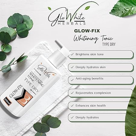 GloWhite Herbals Glow-Fix Skin Whitening Tonic(Toner) with Niacinamide | 300ml